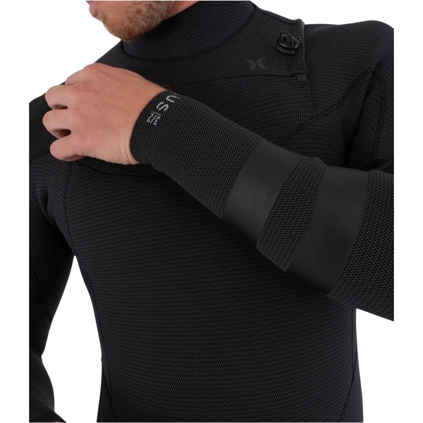2026 Hurley Mens Plus 5/3mm Chest Zip Wetsuit MFS0012504 - Black